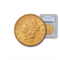 1904 MS 62 PCGS $20 Gold Liberty