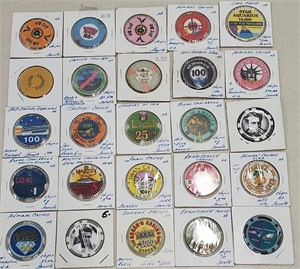 25 Casino Chips & Advertising Chips, Some Samples