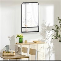 $80 Homcom 34x21” mirror w storage shelf