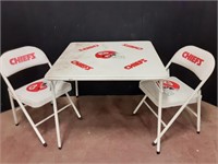 Chiefs NFL Card Table w/Chairs