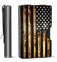 American flag metal wallet clip for men
