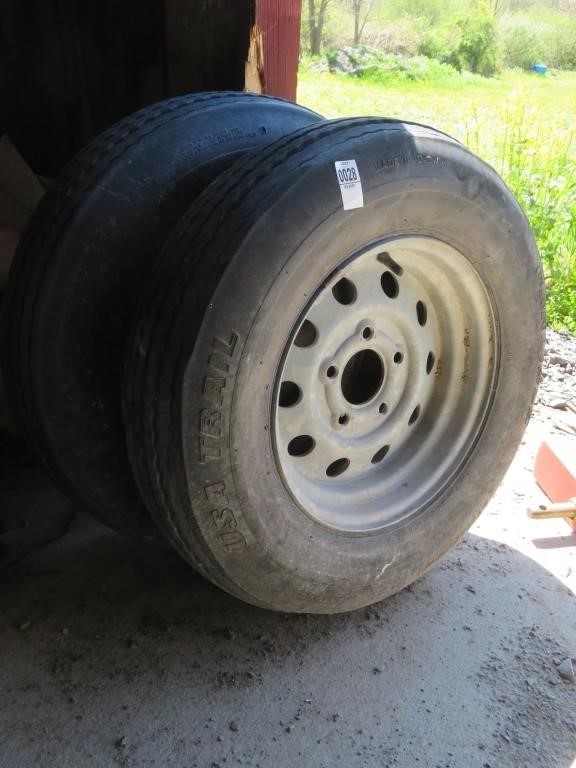 pair of used trailer tires