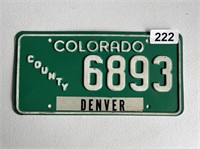 Colorado License Plate U234