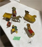 Assorted vintage windup toys