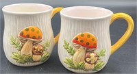 Vintage Japan Sears Roebuck Mushroom Mugs