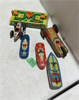 Vintage wind up vehicles