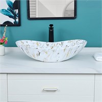 $145 Nordic Marbling Oval Vessel Sink