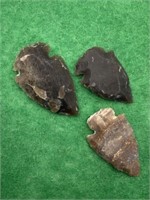MID WESTERN US ARROWHEADS - 3 PCS  (SHARP NOT FOR