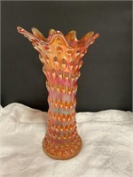 Carnival glass vase