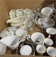 Assorted China Pieces , Glassware