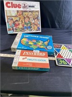 Clue Jr, Password, & United States Puzzle