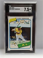 1980 Topps #482 Rickey Henderson Rookie SGC 7.5