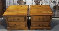 (2) MATCHING BEDROOM NIGHTSTANDS TABLES 2 Drawer