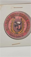 VTG 1992 GOLDEN HORSESHOE CASINO $5 Casino Chip