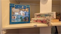 Bath soaps and Calgon gift set