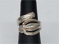 .925 Sterling Silver Adjustable Spoon Ring