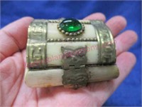 Small India trinket box (bone covered)