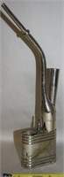 Antique Etched Chinese Silver Poppy Water Pipe