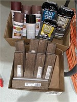 Assorted spray paints, steel wool &composite shims