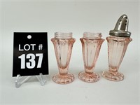 Pink Depression Glass S/P Shakers