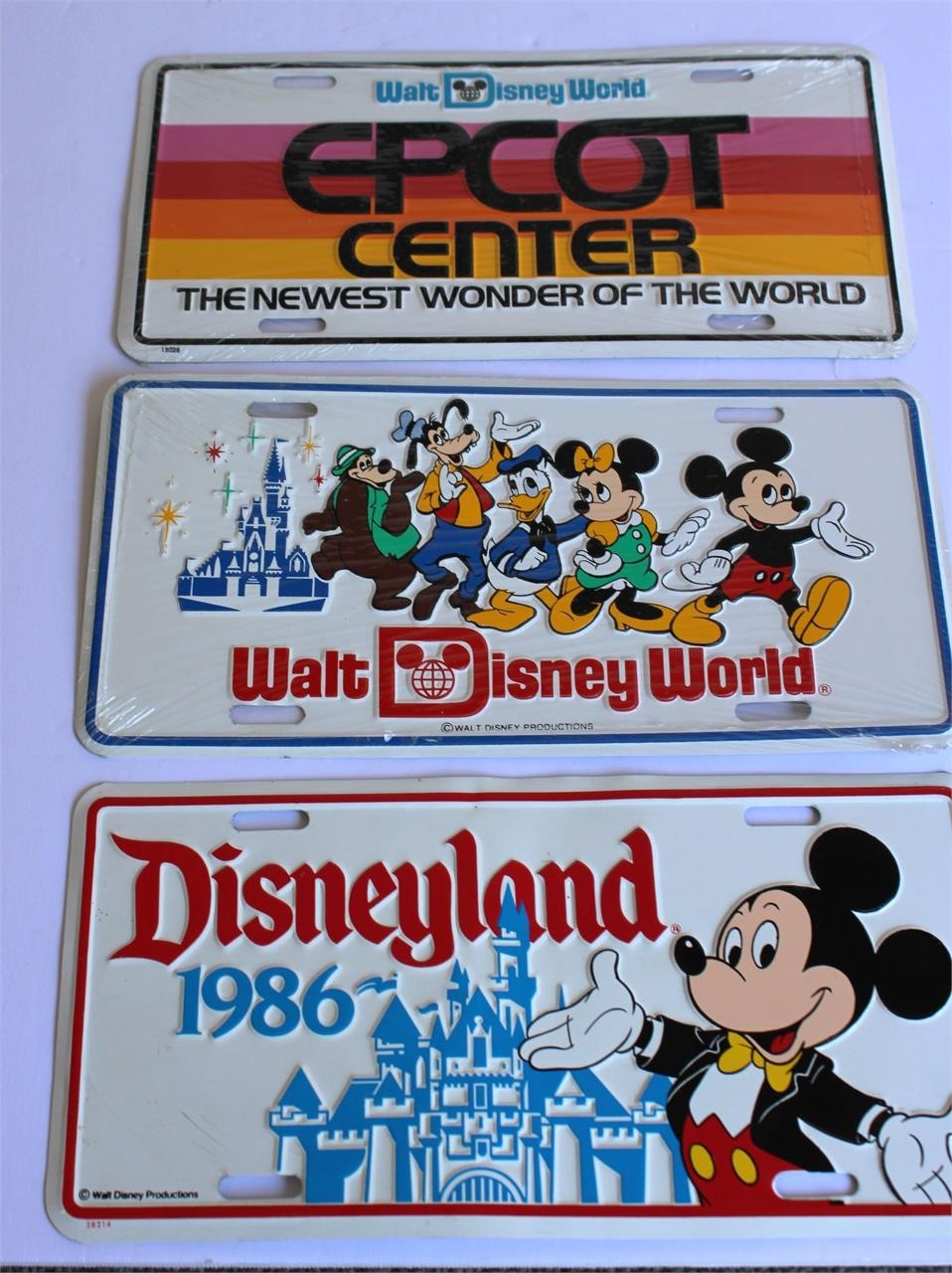 Walt Disney License Plates set 3