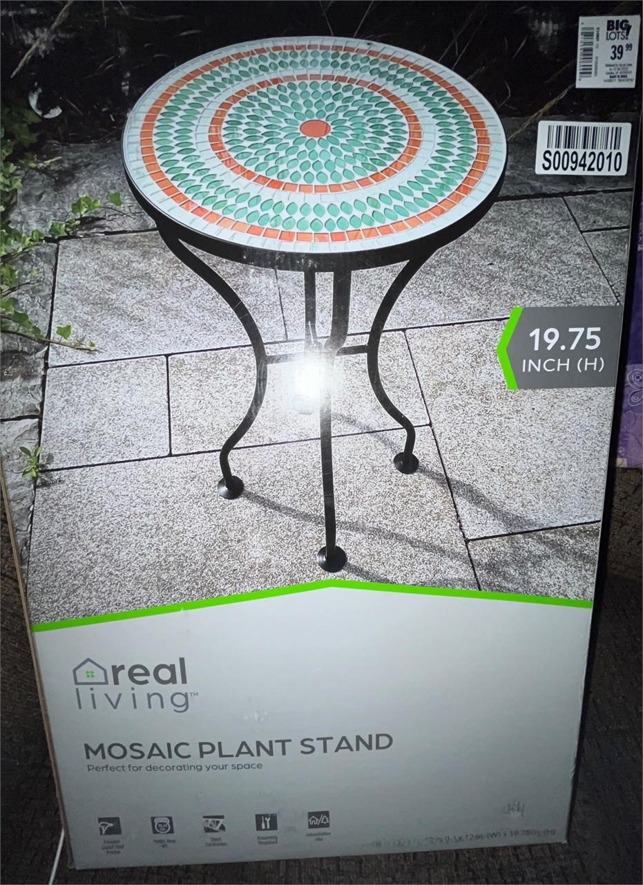 New Mosaic Plant Stand unopened 19 3/4” new