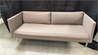 Modern Chrome& upholstered Sofa Seat 17 68x30