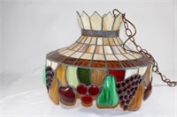 Stained Glass Fruit Chandelier / Vintage