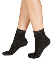 $9.99 One Size Cozy Ribbed Shimmer Fashion Socks