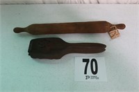 Vintage Wooden Juicer & Rolling Pin(R1)