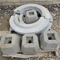 (4) Concrete Patio Post Holders