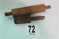 Vintage Wooden Juicer & Rolling Pin(R1)
