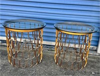 1960's Evans & Powell Style Fish Scale End Tables
