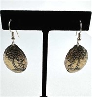 925 Silver & Gold Filled Palm Tree Earrings