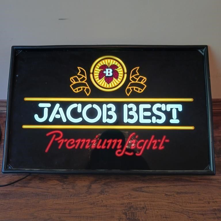 Lighted Beer Sign - Jacob Best Beer