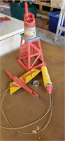 Plastic control tower & plane - battery operated