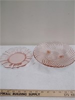 Rose Colored candy dishes