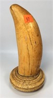 Whale's Tooth on Stand, 8.5"tall, 4" dia base,