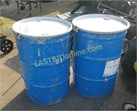 2 Steel 53 gallon Barrels with Lids