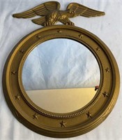 Vintage Cast Iron Federal Eagle Porthole Mirror