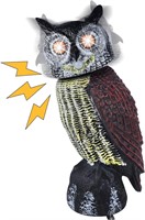 $35 Hausse Solar Fake Owl Decoy Scare Birds Away