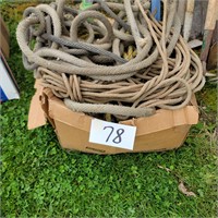 Box of Various Pieces of Rope