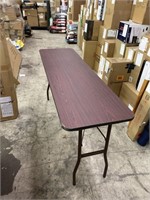 New 60x18 inch narrow folding banquet table.