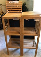 Portable Wood Shelving Units Each 36” H x 12.5”
