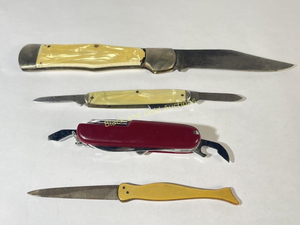 Swiss Army Pocket Knife, Rare Leg Shaped File