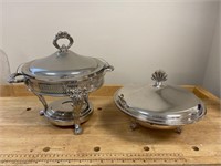 Vintage SP Chafing Dish & Covered Serving Bowl