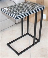 Siam Karat Side Table with Metal Base
