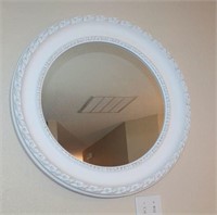 White Circular Wall Mirror