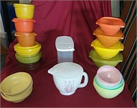 36pc Tupperware set - 4 colored mixing/serving