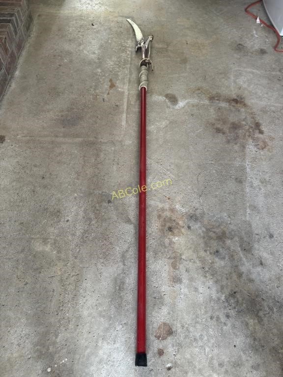 Pole saw 92" with blade attached, red handle